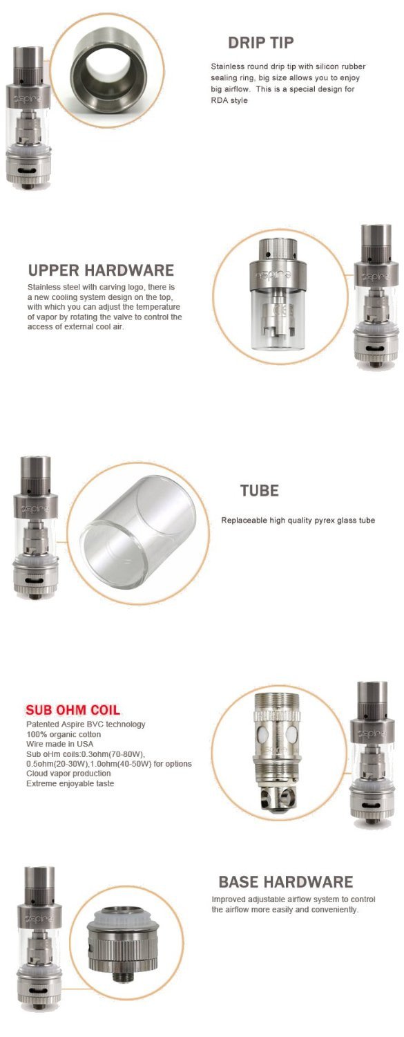 Aspire Atlantis Kit 2.0 Tank | Sub Ohm Vapin' Gorilla Aspire Atlantis Kit 2.0 Tank | Sub Ohm Vapin' Gorilla