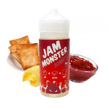 Jam Monster Strawberry Ejuice and Strawberry Jam, Butter, toast